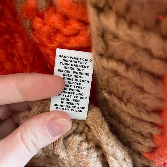 THE CASHMERE PROJECT Hand Knit Open Front Chunky Cardigan Sweater - Picture 9 of 10